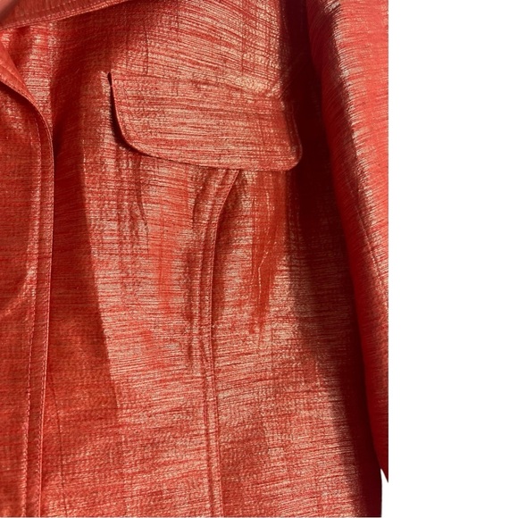 ELLIOTT LAUREN Linen Blend Dress Jacket in Orange Size 4 -- GORGEOUS!!!! - Picture 3 of 6